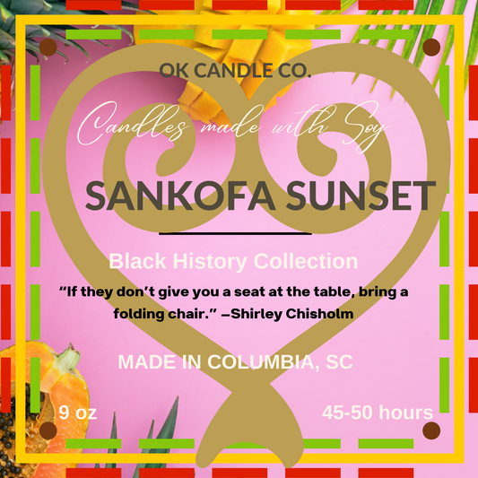 Black History Candle Collection: Sankofa Sunset 9 oz Candle
